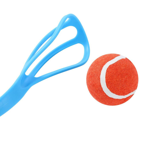 YES4PETS affordable pet dog tennis ball launcher and tennis ball for interactive fetch play.