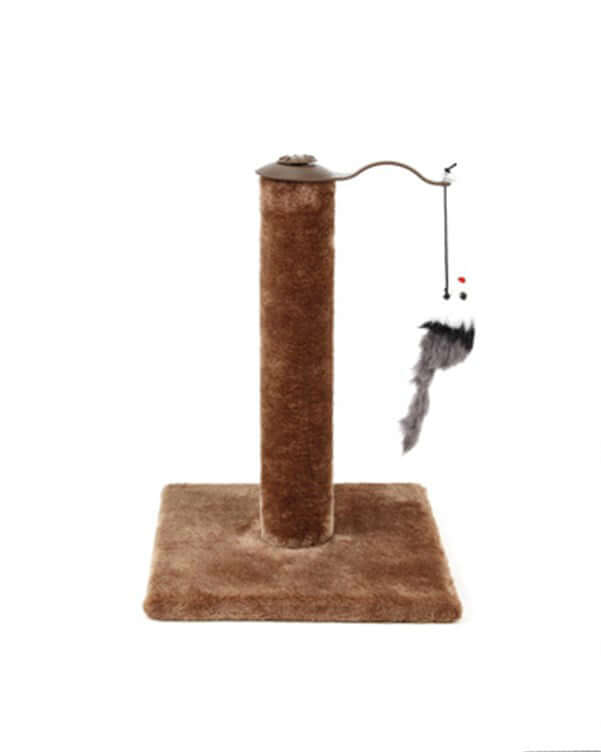 Affordable YES4PETS Cat Kitten Scratching Post with Toy, plush finish, easy to assemble, 30cm x 40cm.