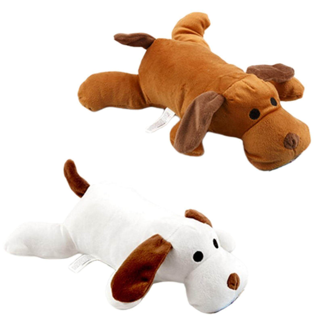 Affordable plush dog toys, set of 2, squeaky soft animal toys for pets, 30cm, keeping teeth and gums healthy.