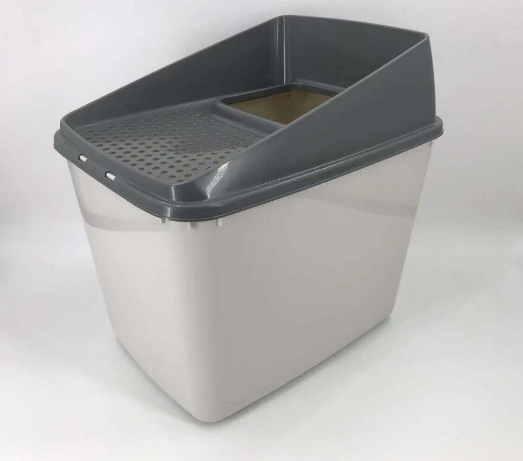 XL top entry cat litter box, affordable and quality design, minimizes mess, perfect for multiple cats.