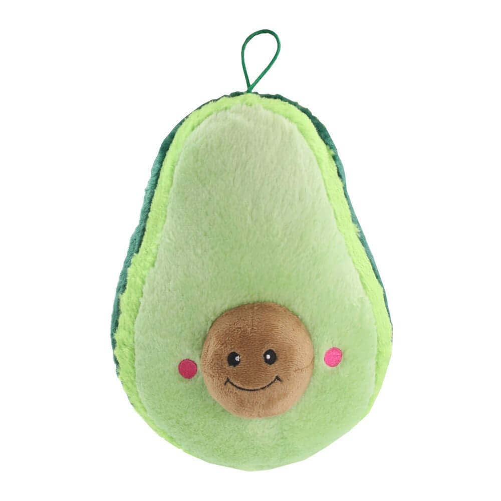 Mega avocado plush toy for pets, soft and cuddly ideal for playtime, 25x20x17cm, affordable and quality dog toy.