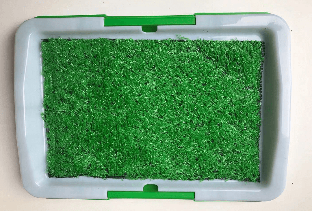 YES4PETS small portable dog potty training tray with artificial grass, ideal for puppy toilet training, 45x33 cm.