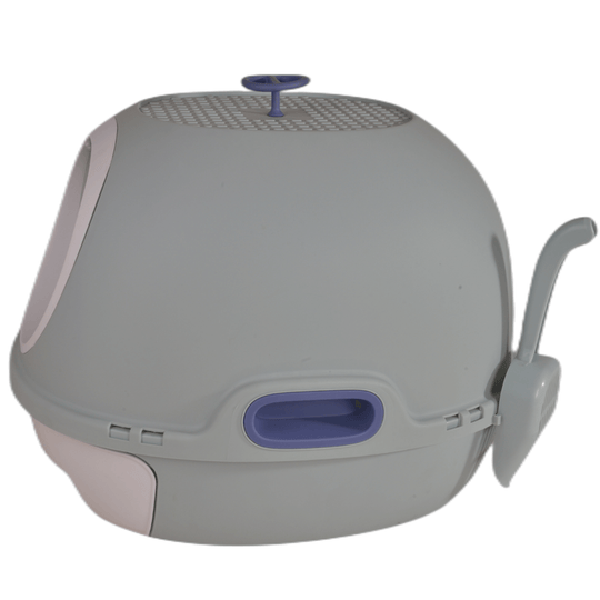 YES4PETS hooded cat toilet litter box tray in blue, featuring a covered design with drawer and scoop for easy maintenance.