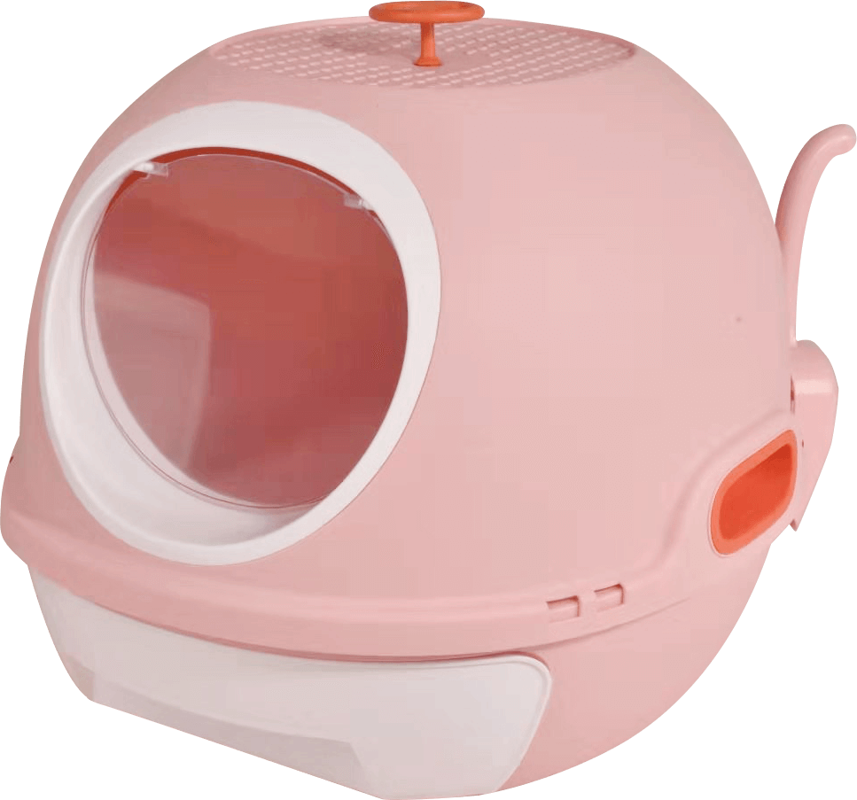 YES4PETS pink hooded cat toilet litter box with drawer and scoop, stylish and affordable litter solution for your pet.