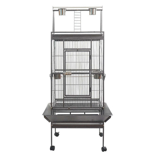 YES4PETS Large Bird Budgie Cage with wheels, metal tray, and eco-friendly coating for parrots and birds.