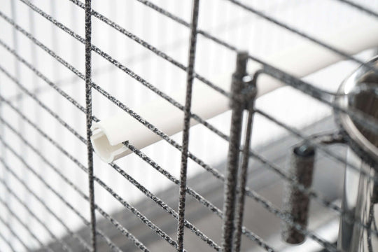 Close-up of the durable metal bars and access features of the YES4PETS large bird cage.