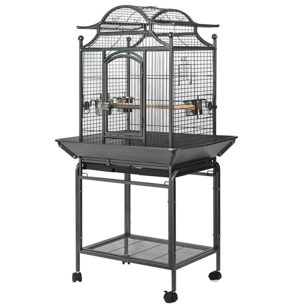 YES4PETS Large Bird Cage with Stand and Wheels, durable and affordable for budgies and parrots.