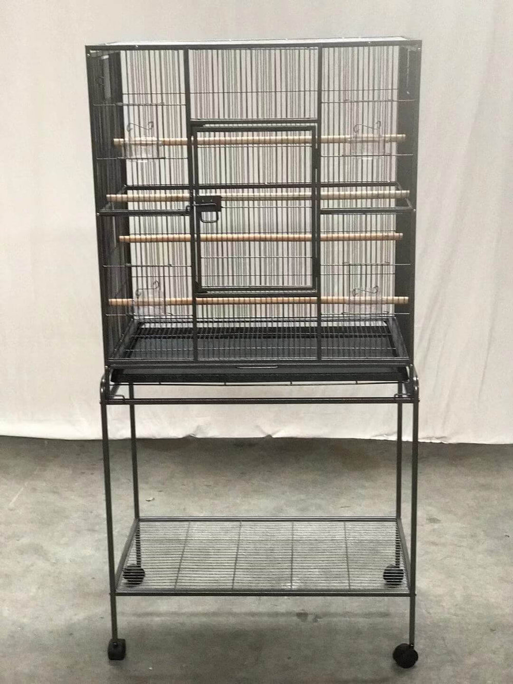 YES4PETS 161 cm large bird cage with perches and castor wheels, ideal for parrots and budgies.