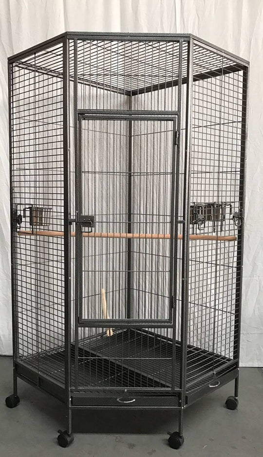 YES4PETS 162cm large corner bird cage with castor wheels for pets, perfect for parrots and eco-friendly design.