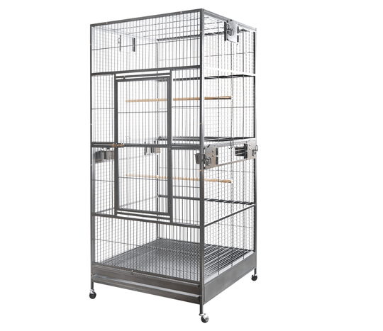 YES4PETS XXL 203cm Macaw Bird Cage on wheels, durable wrought iron, great for pets, affordable quality, eco-friendly design.