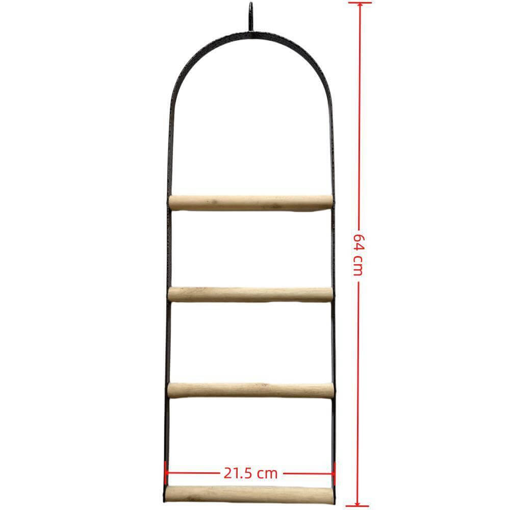 YES4PETS Jumbo Bird Swing with metal arch frame and wooden perches, ideal for canaries and parrots, 21.5x64 cm.