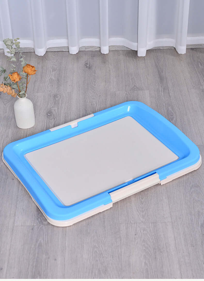 YES4PETS Large Portable Dog Potty Training Tray in blue, perfect for puppy toilet training, affordable and reusable.