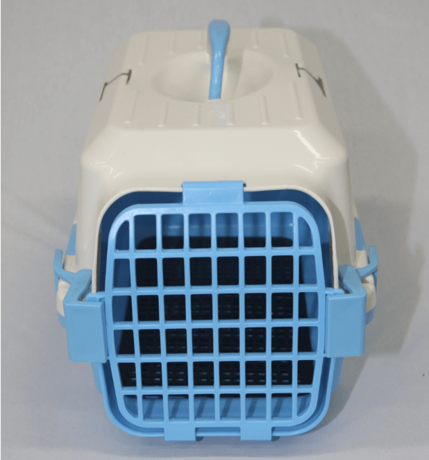 YES4PETS small dog cat crate pet carrier in blue with a large entrance and ventilation slots for comfort.