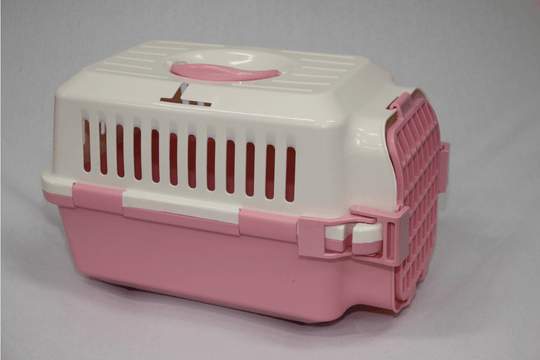 YES4PETS pink pet carrier for small dogs, cats, rabbits, and guinea pigs. Lightweight, durable, and affordable pet travel solution.