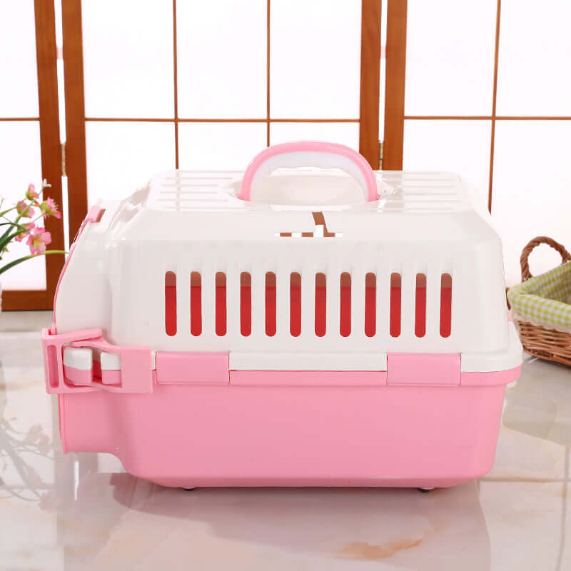 YES4PETS small pet carrier in pink, lightweight and durable, ideal for cats, small dogs, and small animals.