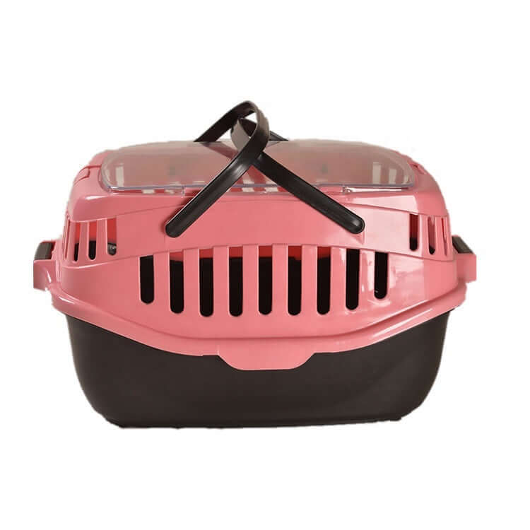 YES4PETS Pink Medium Carrier for Dogs and Cats, Lightweight & Durable with Ventilation Slots, Perfect for Travel.