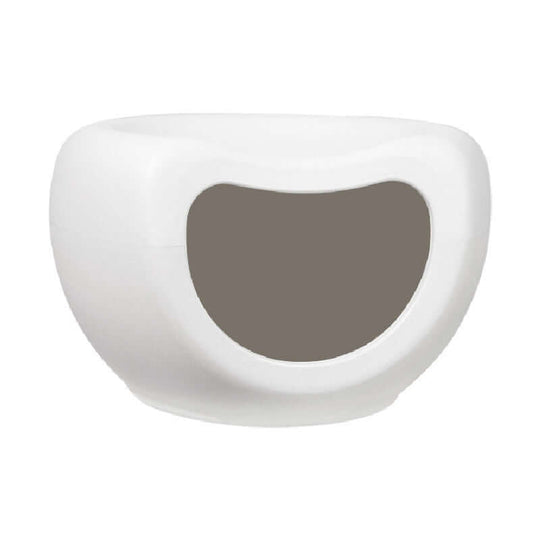 YES4PETS small white igloo-style cat and dog bed, cozy pet cave for cats and small dogs, durable and easy to clean.