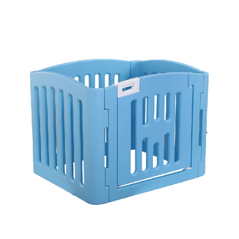 YES4PETS blue 4-panel plastic pet pen enclosure, affordable and quality indoor/outdoor dog fence.