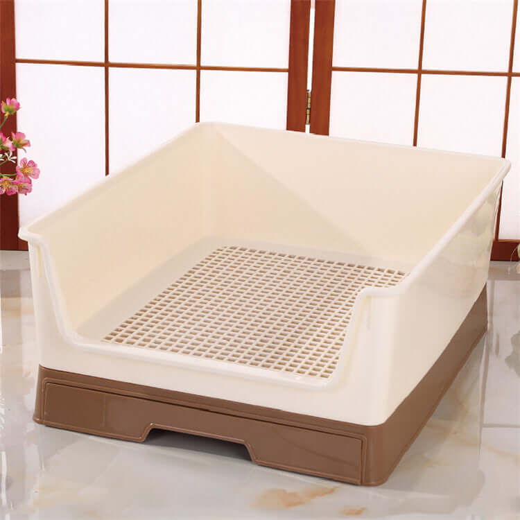 YES4PETS medium dog potty training tray with wall, hygienic and affordable pet loo pad for small pets.