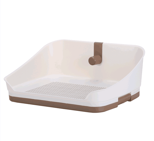 Medium portable dog potty training tray with wall for mess isolation, hygienic and easy to clean.