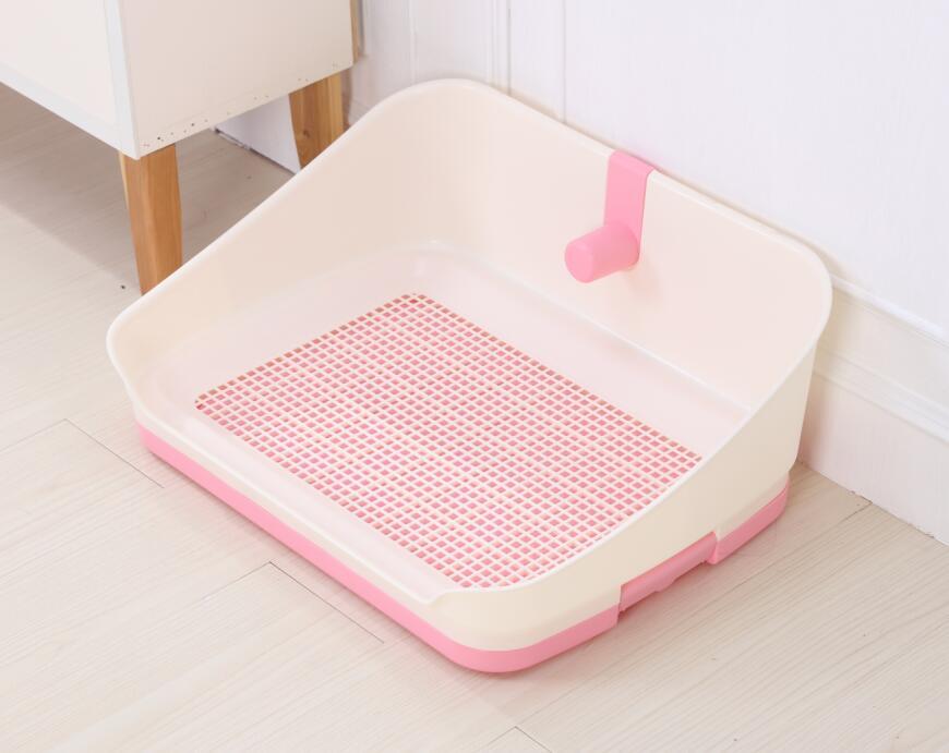 YES4PETS Medium Portable Dog Potty Training Tray in pink, ideal for pet hygiene and reusability.