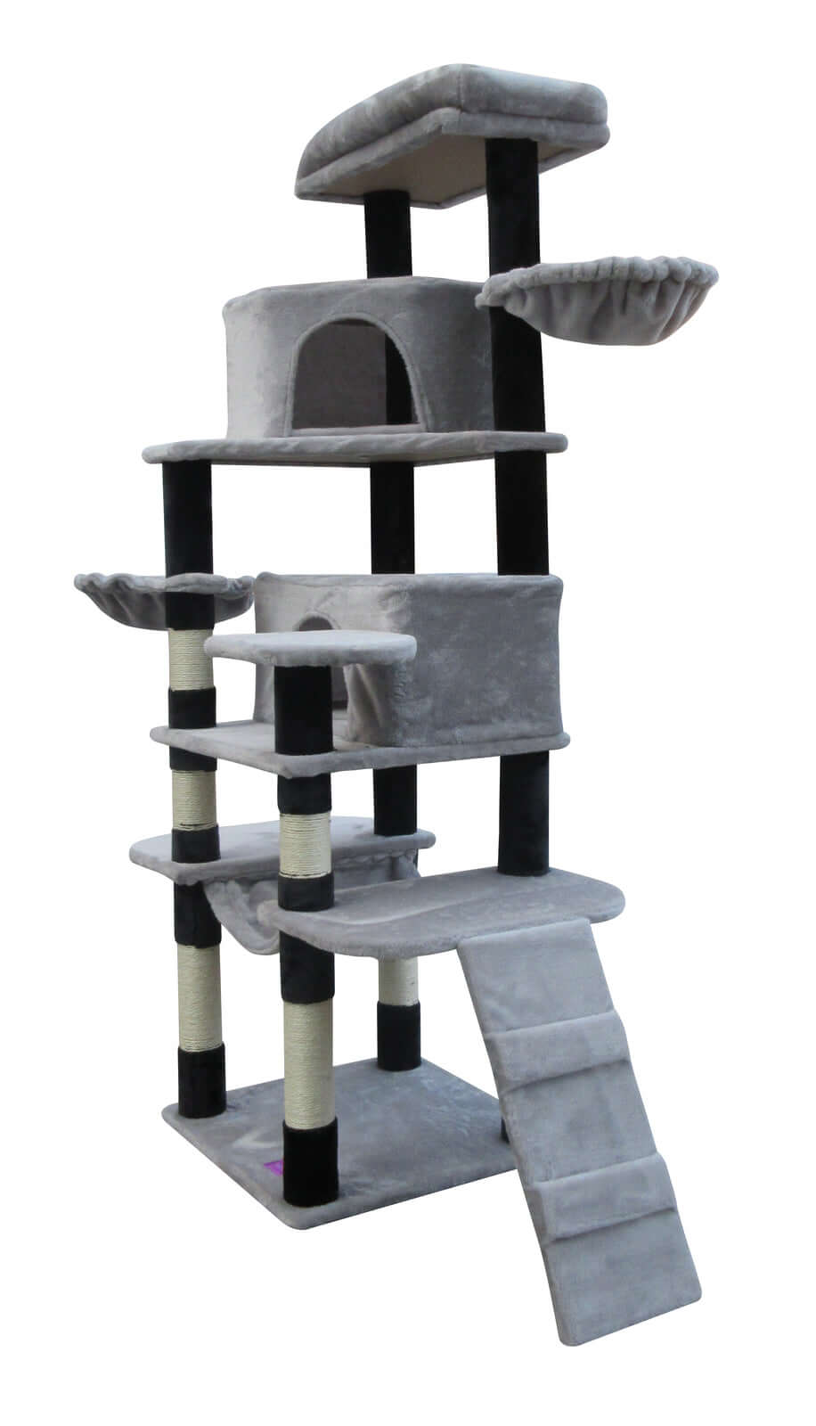 YES4PETS affordable 161 cm cat scratching post tree with plush surfaces, sisal poles, and multiple platforms for climbing fun.