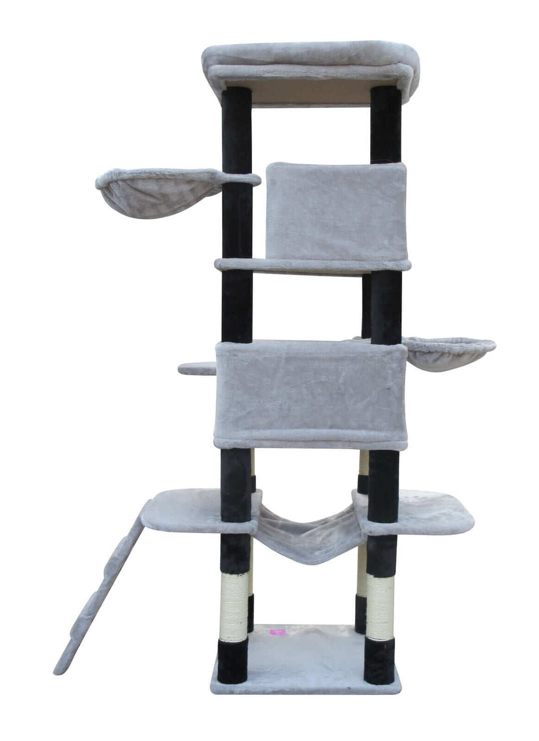 Affordable YES4PETS cat scratching post with multiple platforms, sisal poles, and plush covering for comfort.