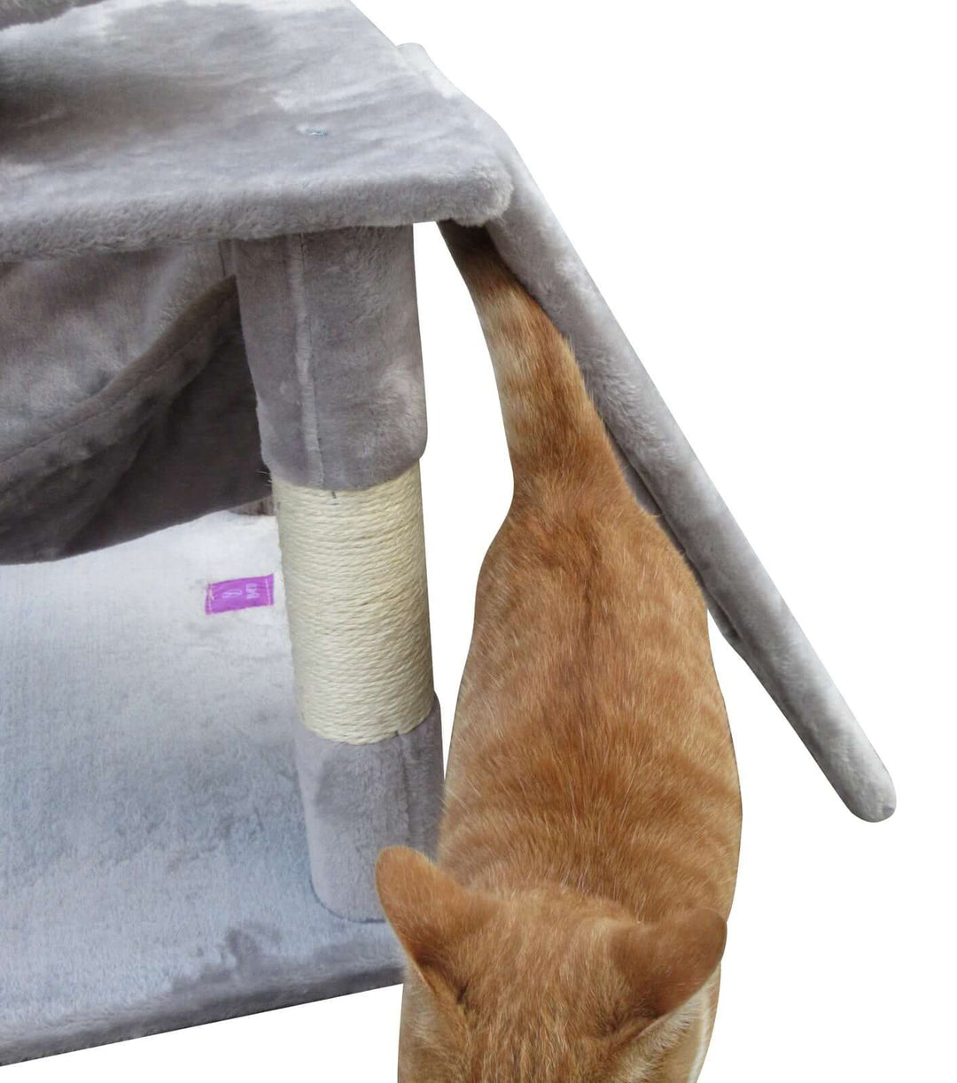 Affordable YES4PETS large cat scratching post with plush covering and sisal pole, perfect for climbing and resting.