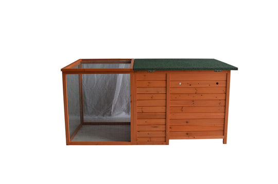 Large chicken coop rabbit hutch for small animals, made of solid fir wood, featuring a waterproof roof, affordable and DIY-friendly.