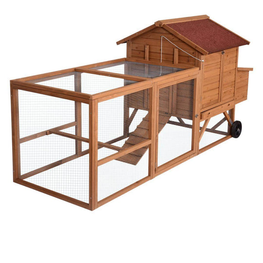 YES4PETS XL chicken coop and rabbit hutch with wheels, spacious design for backyard poultry and pets, quality and affordable.