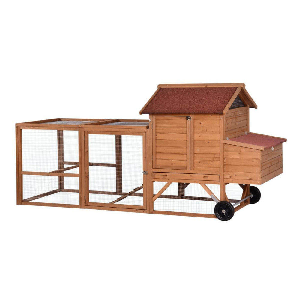 XL chicken coop rabbit hutch with wheels, wooden design, spacious for poultry and pets, affordable quality housing.