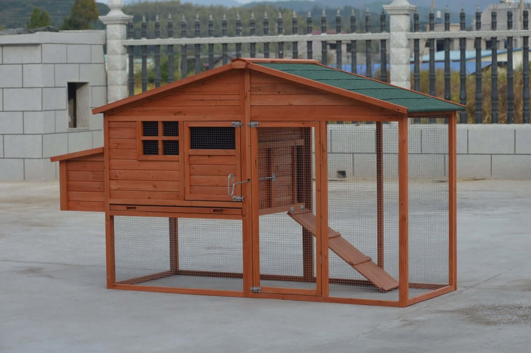 YES4PETS XL Chicken Coop, Rabbit, Guinea Pig Hutch, Ferret Hen House, natural wood design, spacious and affordable.