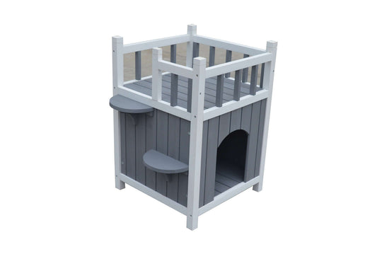 YES4PETS Cat Shelter Condo with Escape Door, affordable quality wooden pet house, ideal for cats and small animals.