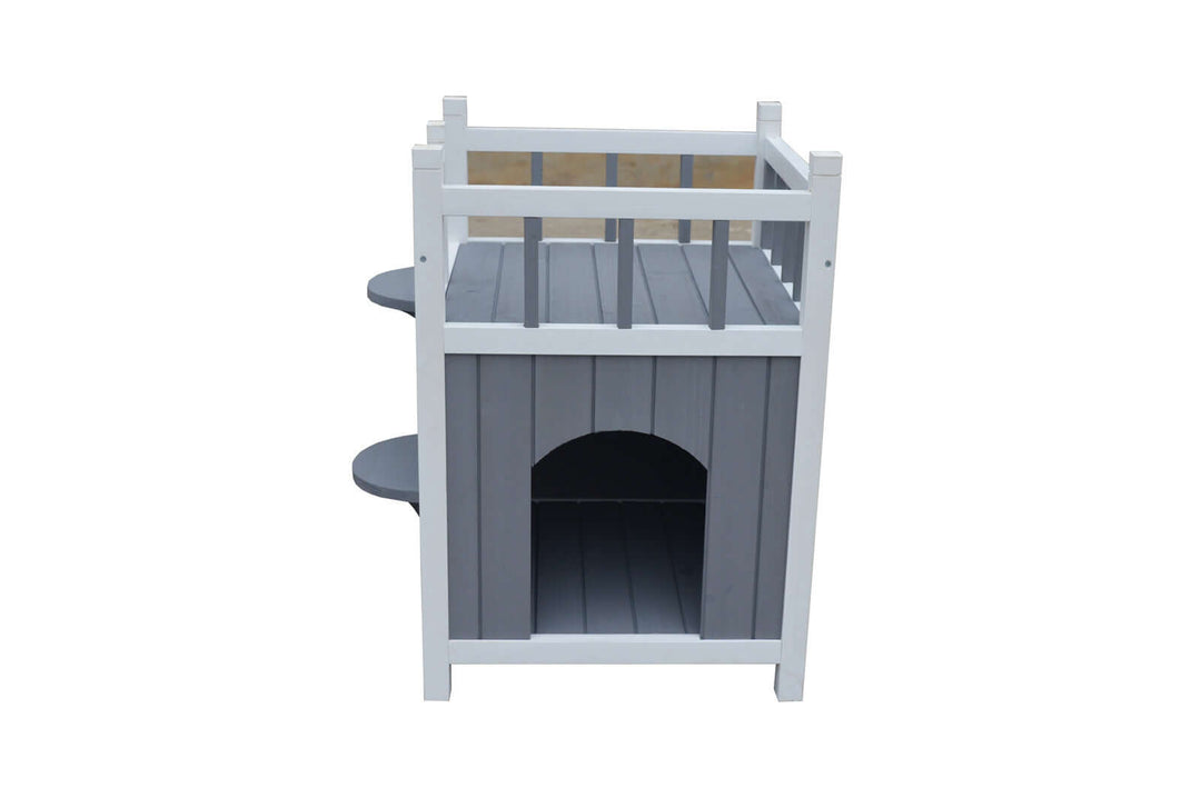 YES4PETS affordable cat shelter condo with escape door, DIY pet house, quality construction, compact design, perfect for small animals.