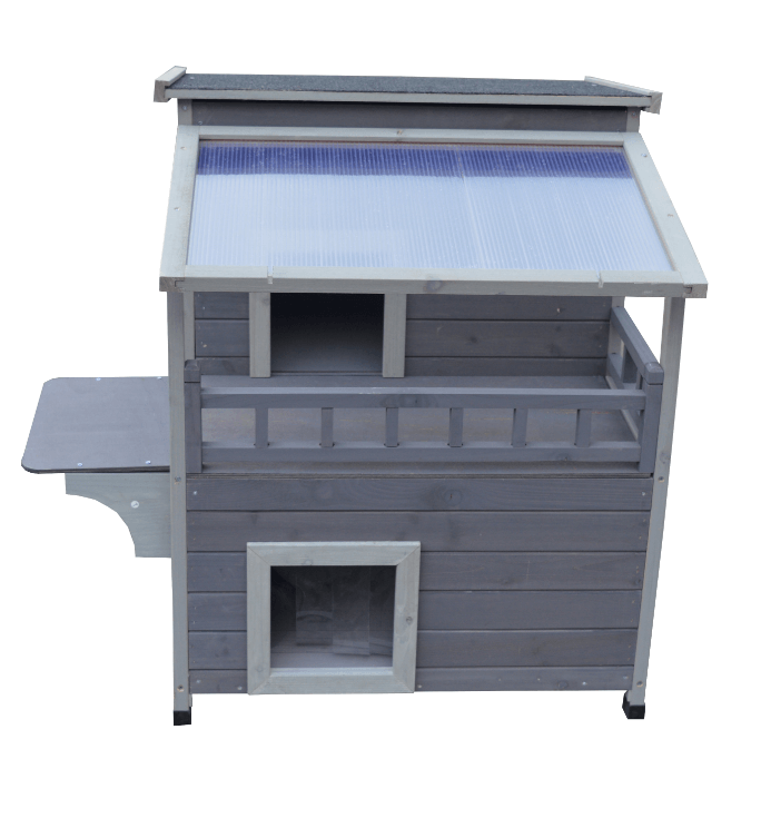 YES4PETS 2 Story Outdoor Cat Shelter Condo, rainproof, escape door, affordable and quality DIY kitty house.