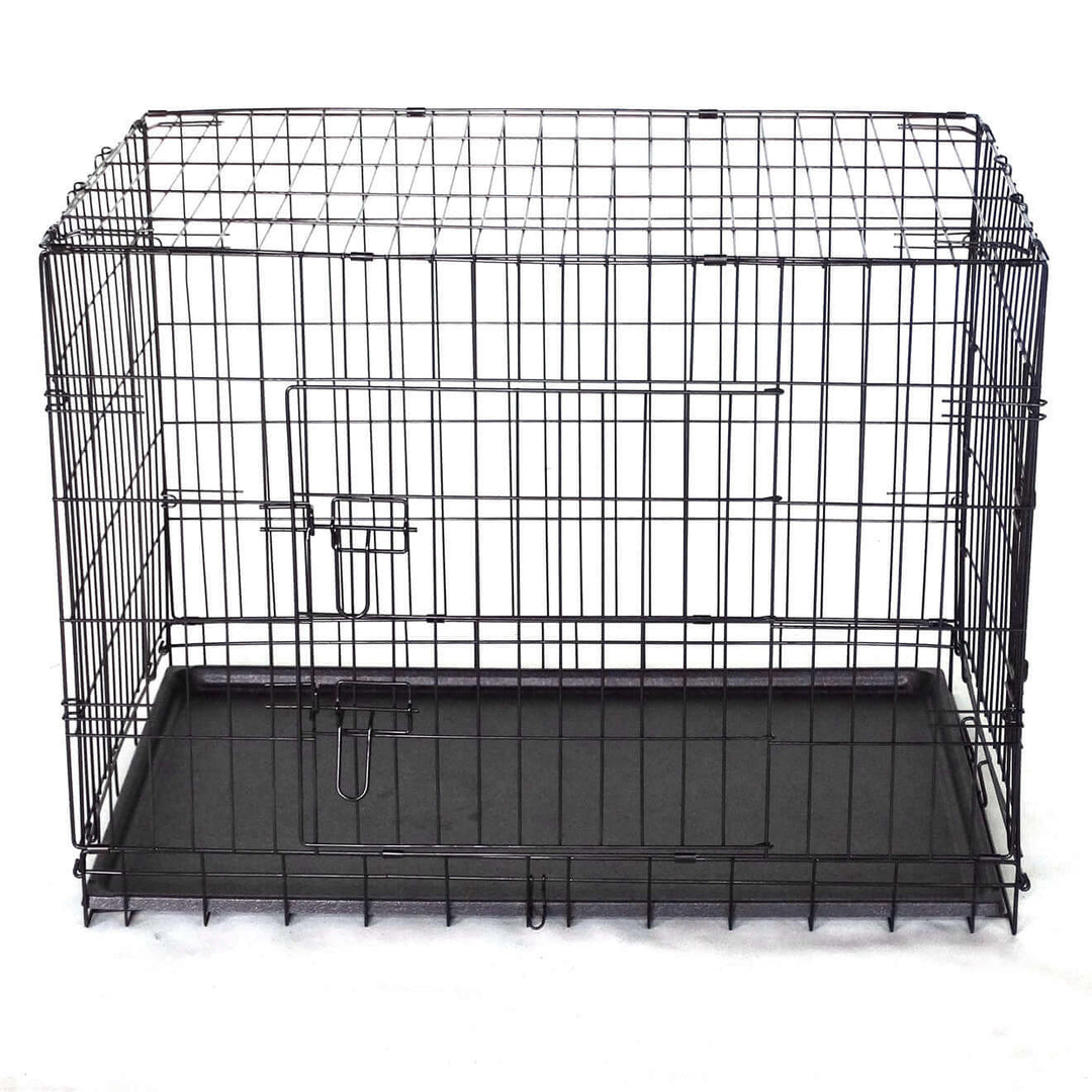 Affordable YES4PETS 30' collapsible metal dog crate with divider, stylish design for cats and dogs, easy to store and clean.