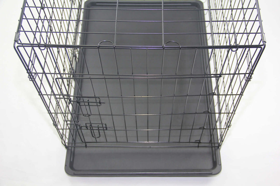 YES4PETS portable foldable dog crate with removable tray, ideal for kittens and puppies. Affordable pet cage solution.