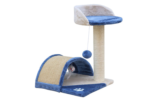 YES4PETS 50 cm Cat Scratching Post Tree in blue, perfect for climbing, scratching, and playtime, offering quality and affordable fun.