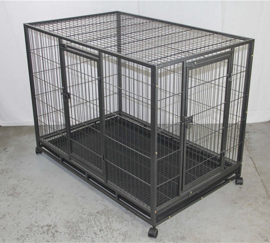 YES4PETS XL Metal Pet Cage with Wheels, Double Doors for Dogs, Cats, Rabbits - Affordable Quality Kennel