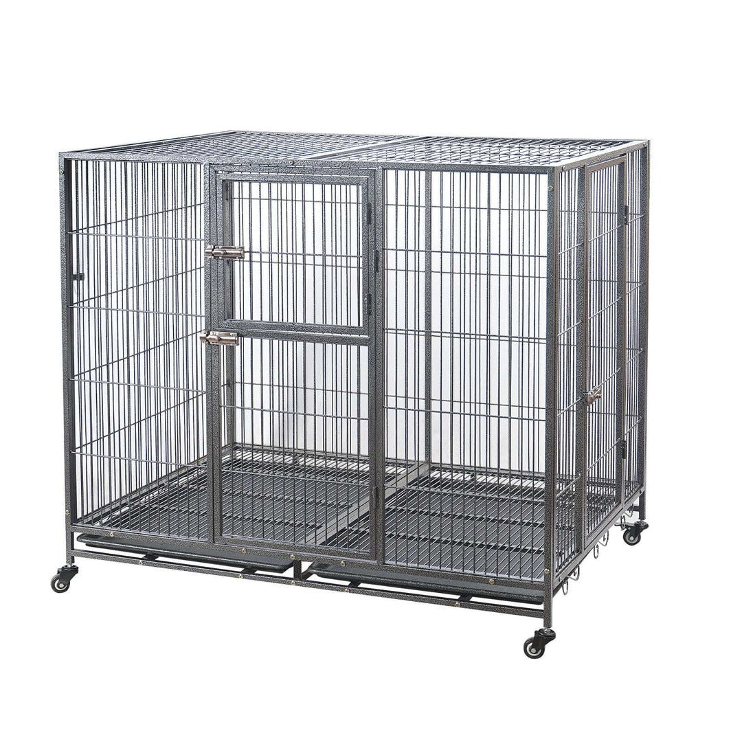 YES4PETS XXL Pet Dog Cat Cage Metal Crate with wheels, ideal for dogs, cats, and rabbits, portable and affordable quality.