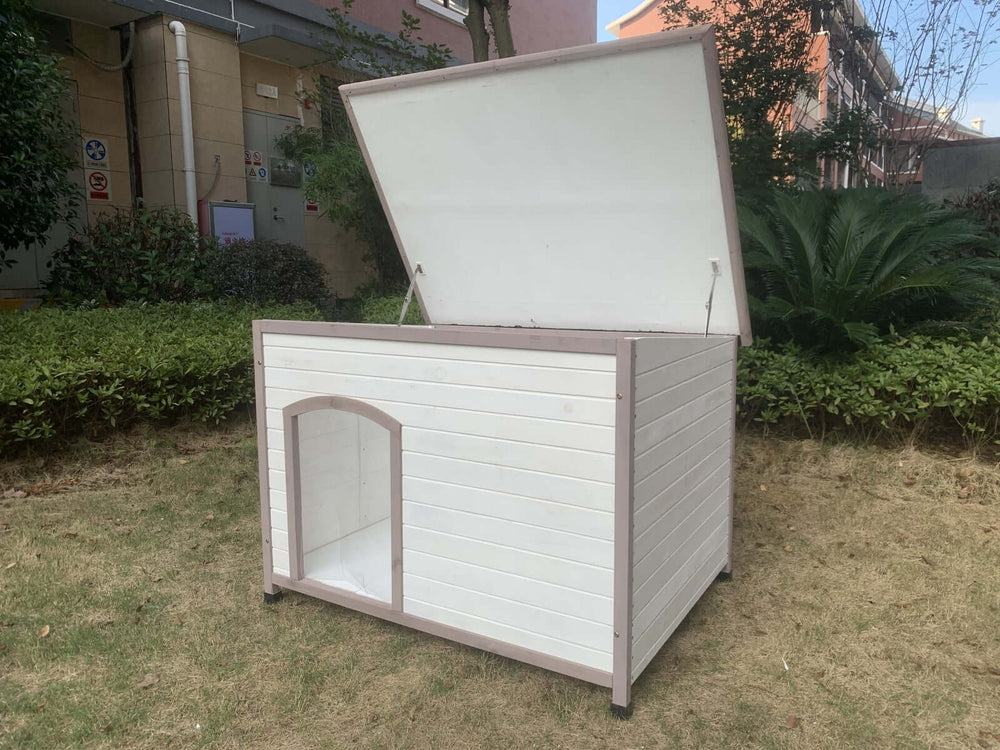 Affordable YES4PETS XXL Timber Dog Kennel with elevated floor and openable roof for comfort and quality.