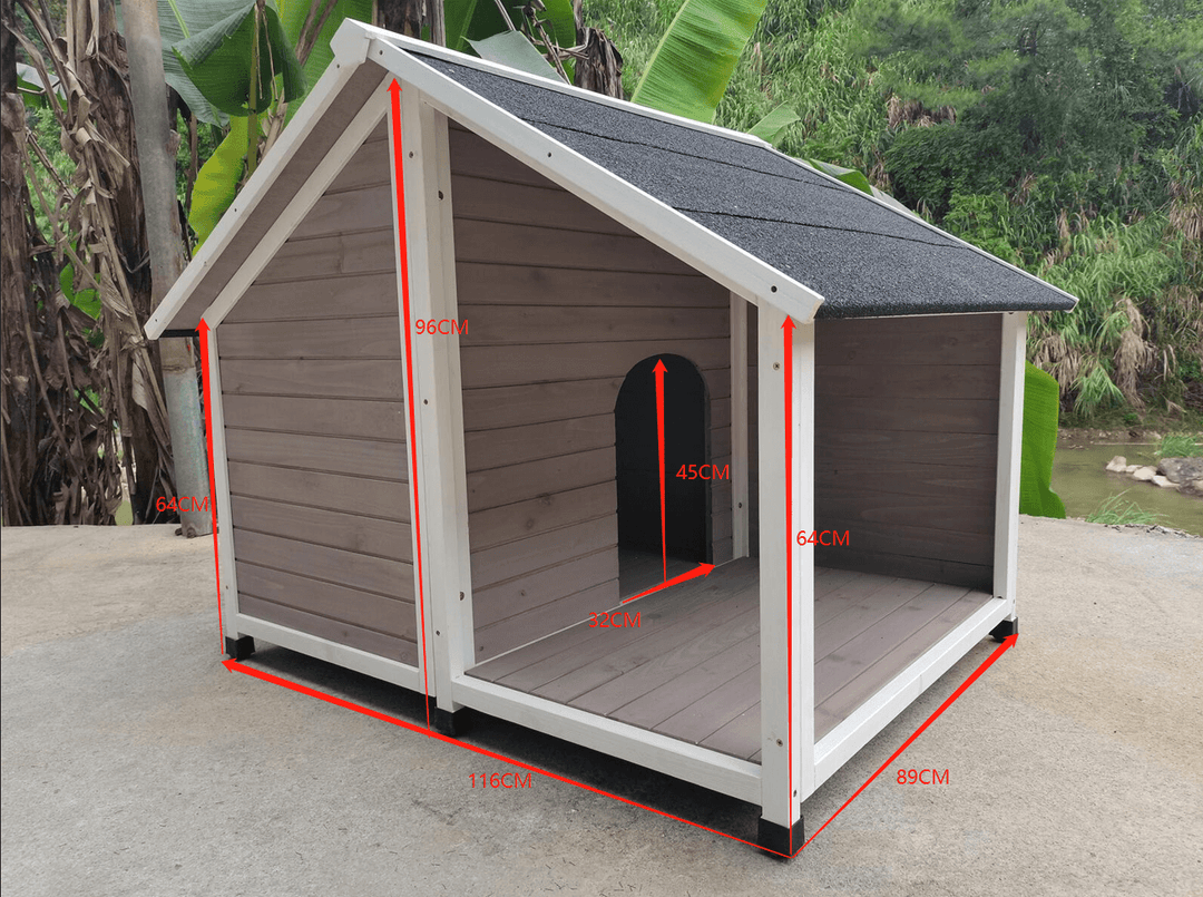 YES4PETS L Timber Dog Kennel dimensions showing spacious interior for comfort and relaxation, perfect for your pet.