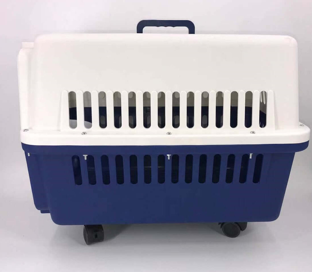 YES4PETS Navy XXL pet carrier with removable wheels, ideal for dogs and cats; affordable and quality design.