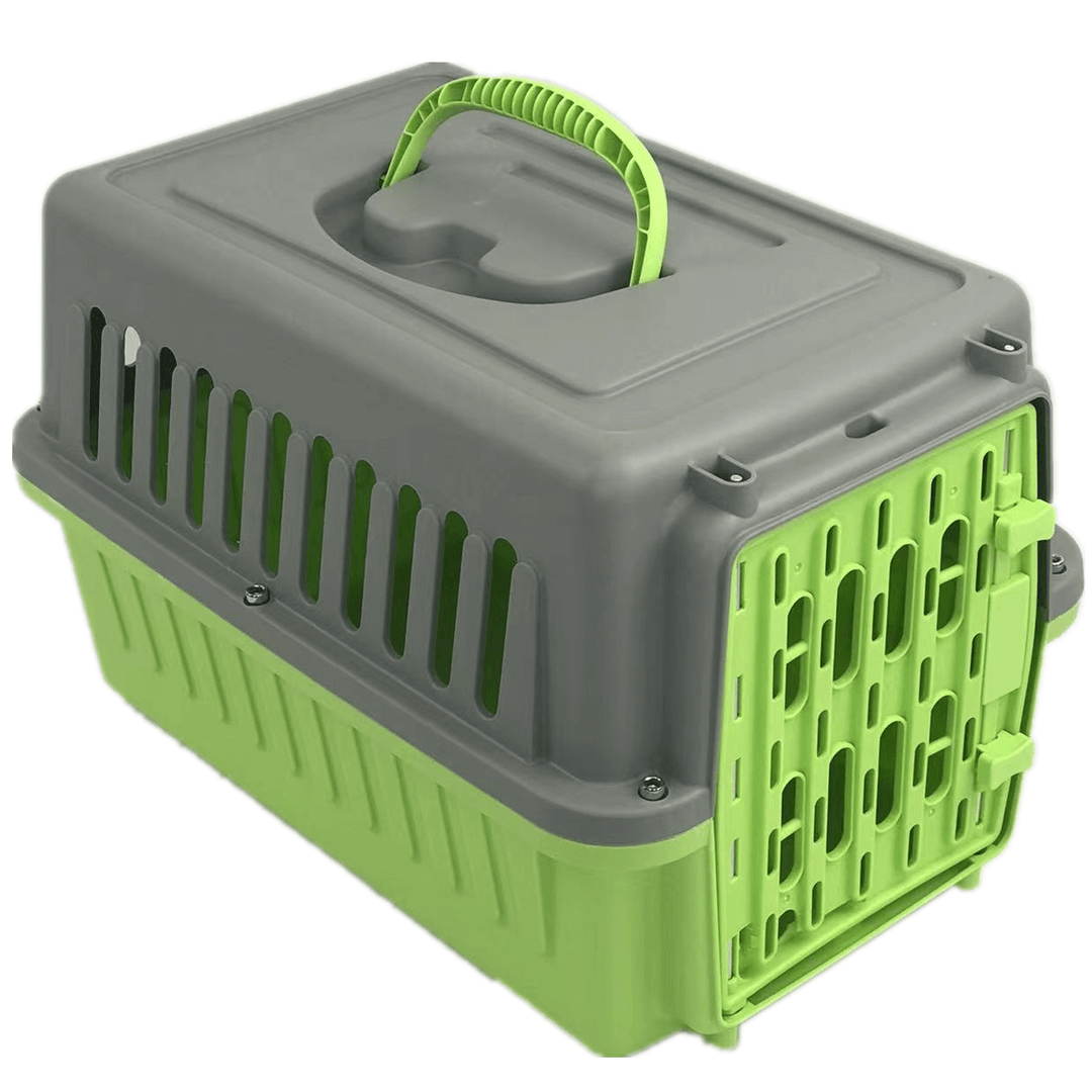 YES4PETS Green Small Pet Carrier, lightweight, affordable pet crate for dogs, cats, rabbits, and guinea pigs.