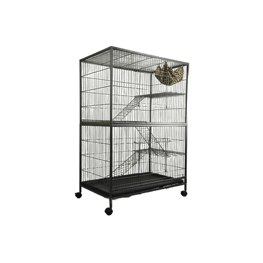 YES4PETS 140cm multi-level bird and ferret cage with durable metal and castors for easy mobility.