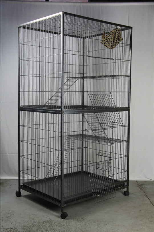 Large multi-level YES4PETS aviary cage for birds and small pets, durable, affordable, and spacious design.