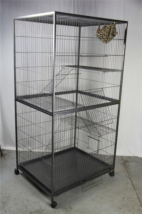 YES4PETS large multi-level bird cage with spacious interior for pets, made of durable wrought iron.