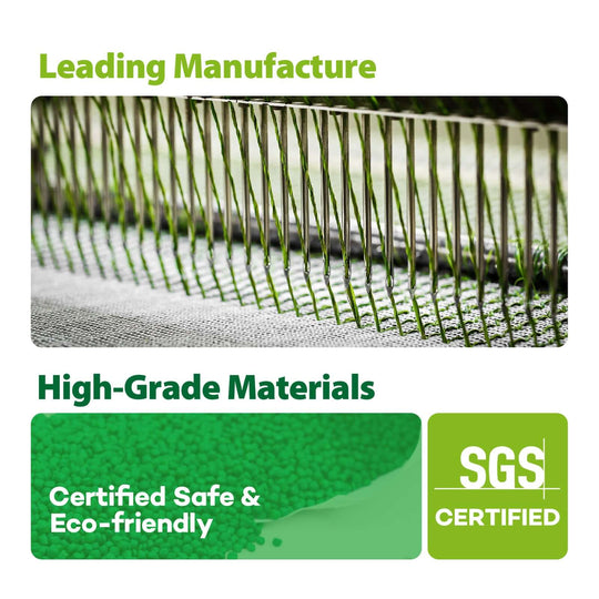 High-grade materials from a leading manufacturer, certified safe and eco-friendly, SGS certified image.