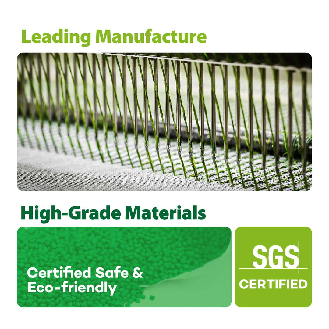 Image showcasing high-grade materials from a leading manufacturer, emphasizing eco-friendly and certified safety features.