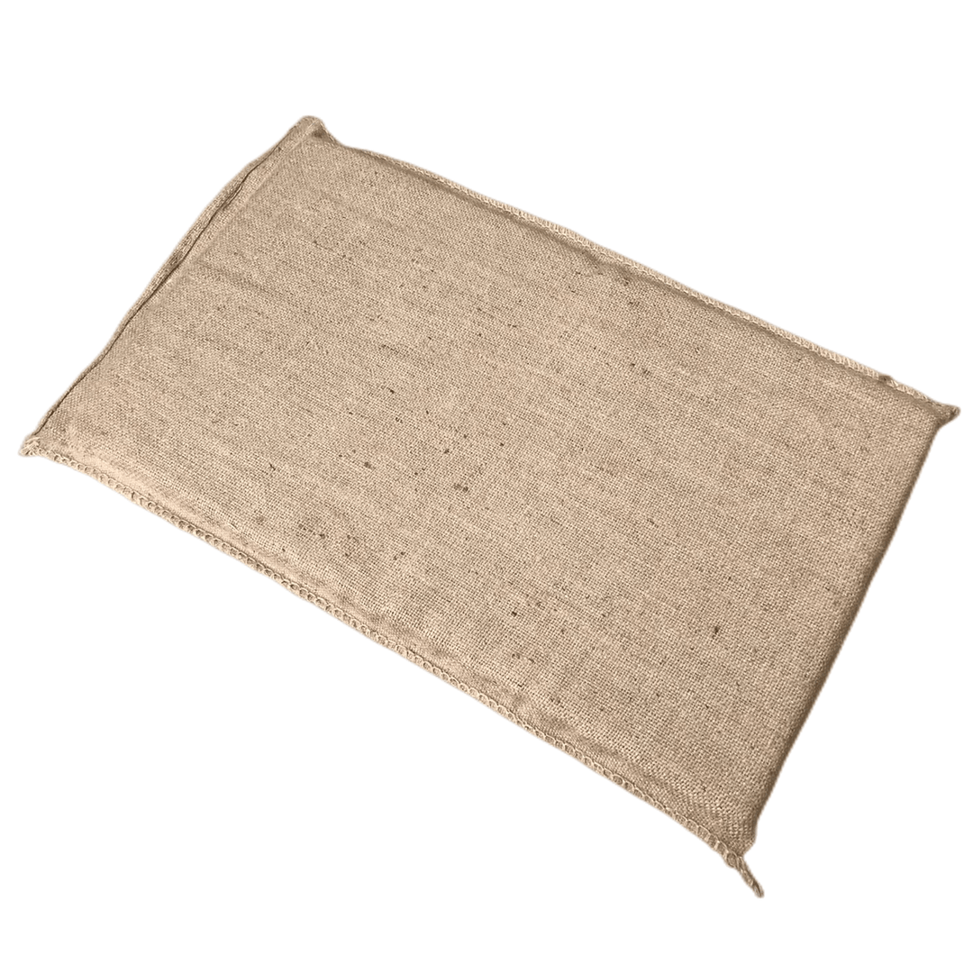 Affordable medium hessian pet dog bed mat cushion, 94 x 54 cm, hypoallergenic foam for dogs, durable and hygienic.